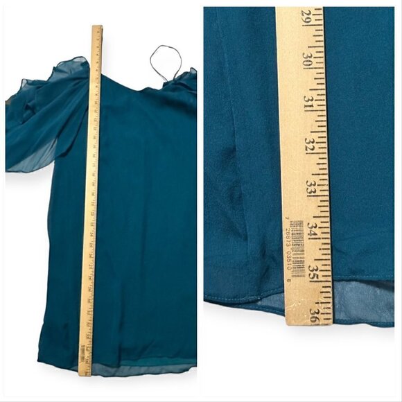 Haute‎ Hippie Finale Cold-Shoulder Ruffled Silk Mini Dress, Size 4, NWT - Picture 16 of 16